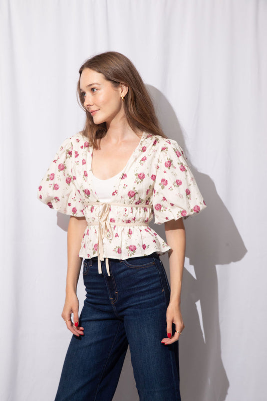 Joan Peplum Top