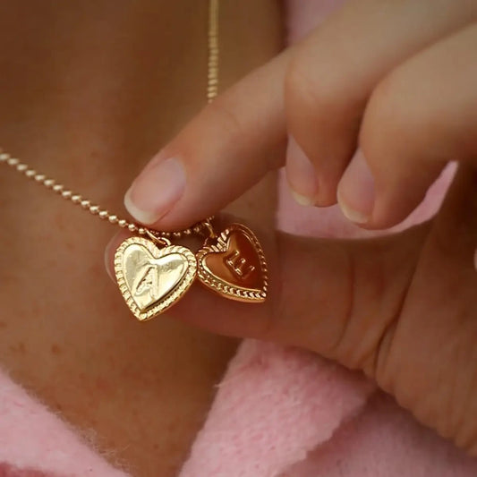 Heart Initial Charm