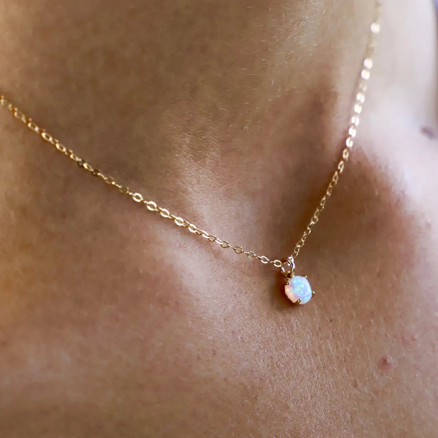 Opal Drop Necklace