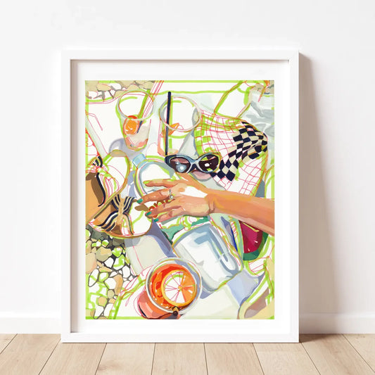 "Beach Day in Omis" Signed Archival Giclee Print