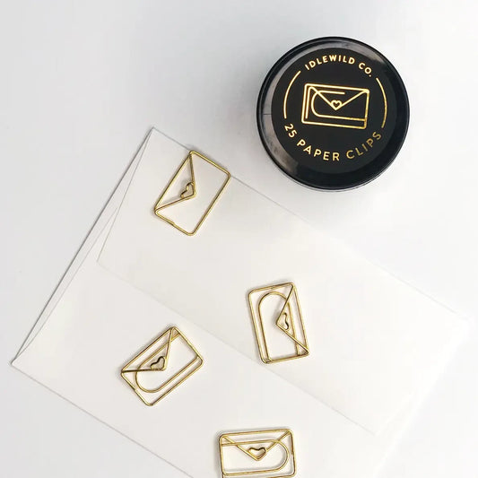 Love Letter Gold Plated Paper Clips