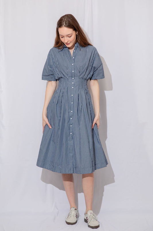 Jess Striped Midi Dress