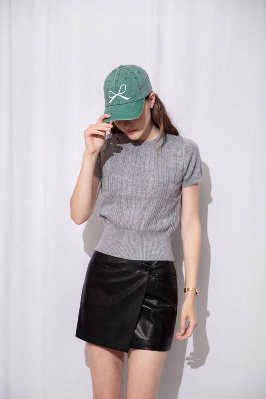 Large Bow Embroidered Cap