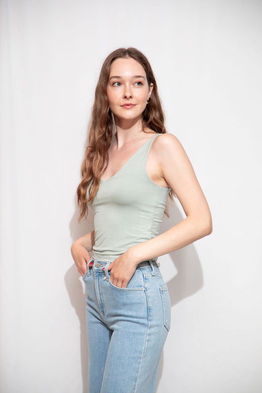 Double Layer V-Neck Tank