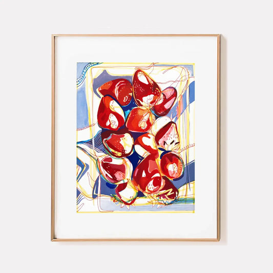"Strawberries" Fruit Painting Signed Archival Giclee Print