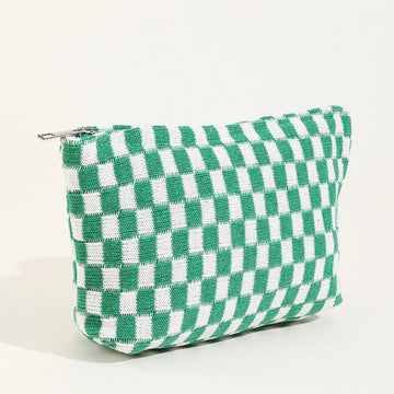 Checkered  Cosmetic Travel Bag