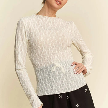 Daisy Lace Long Sleeve Top