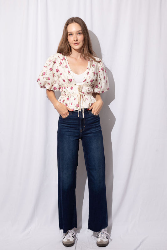 Joan Peplum Top