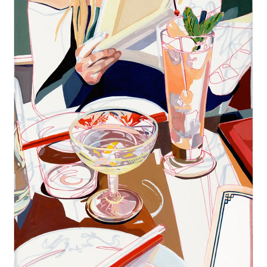 "Martini with A Twist" Cocktails in New York Giclee Print