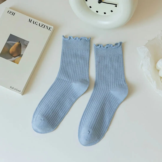 Ruffle Socks Blue