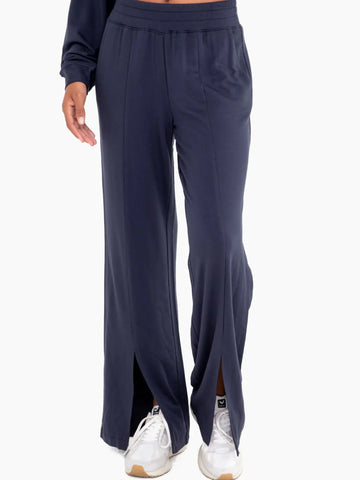 Simone Wide Leg Pants with Bottom Slits