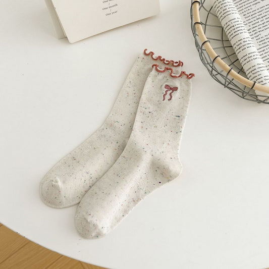 Ruffle Bow Socks