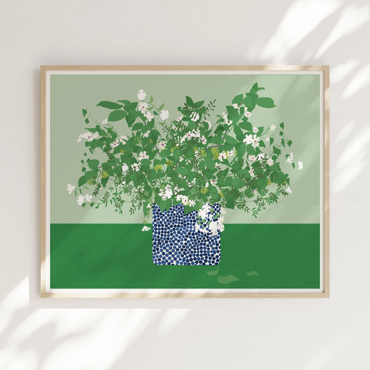 Japanese Snowbell Still Life, Signed Art Print