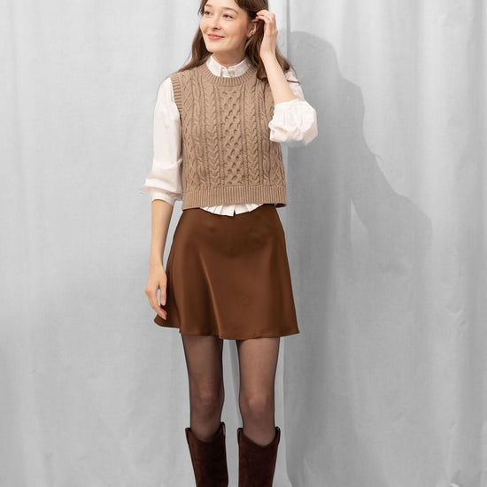 Ember Satin Mini Skirt