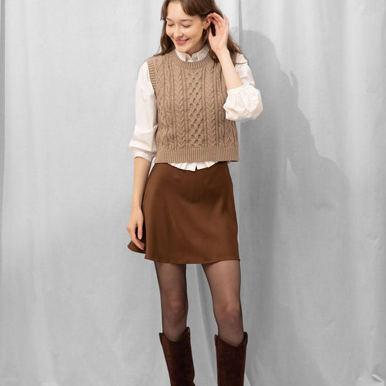 Ember Satin Mini Skirt