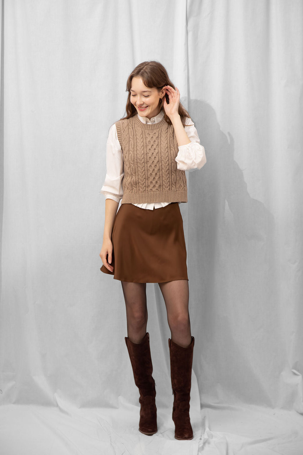 Ember Satin Mini Skirt