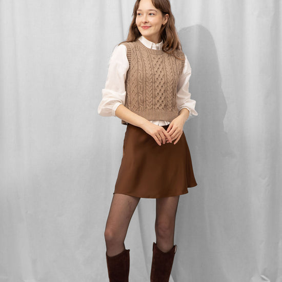 Ember Satin Mini Skirt