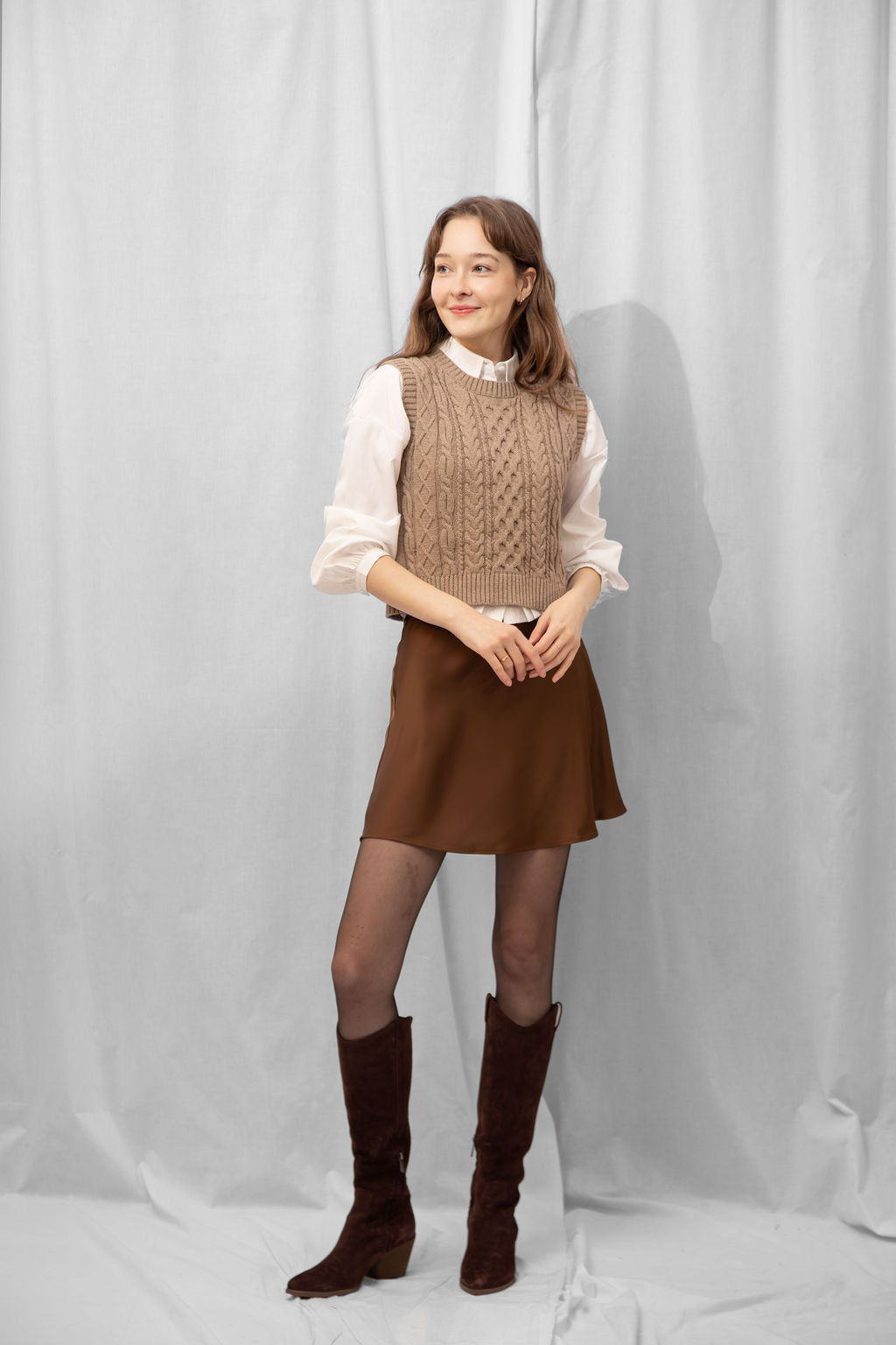 Ember Satin Mini Skirt