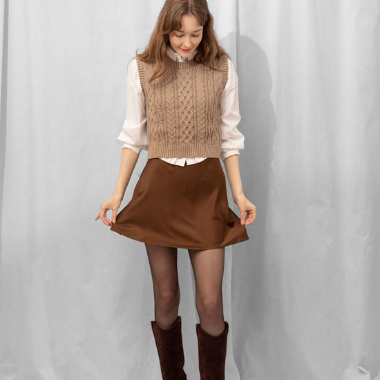 Ember Satin Mini Skirt