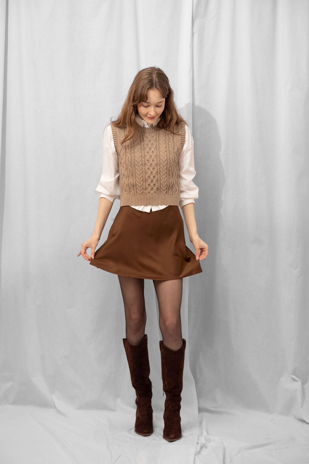 Ember Satin Mini Skirt