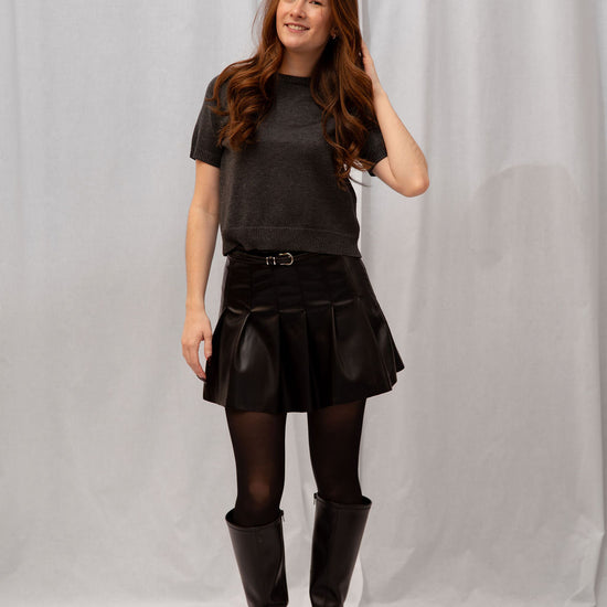 Abby Faux Leather Mini Skirt