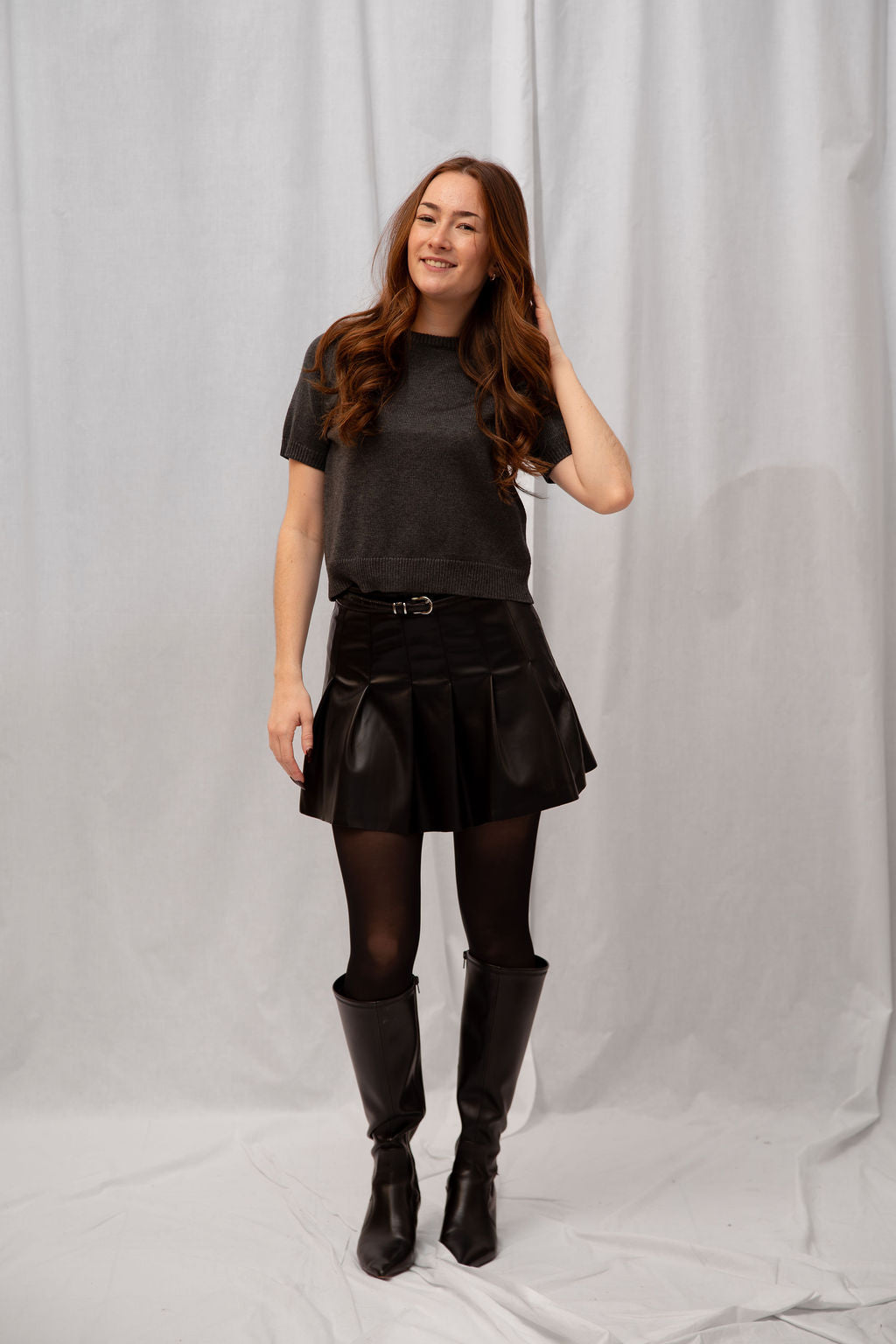 Abby Faux Leather Mini Skirt