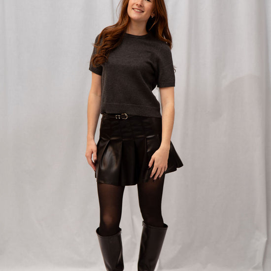 Abby Faux Leather Mini Skirt