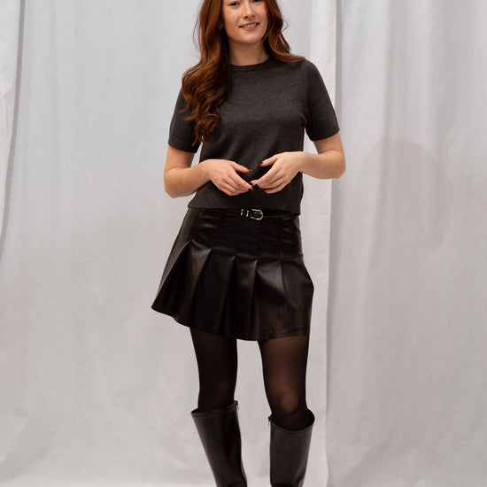 Abby Faux Leather Mini Skirt