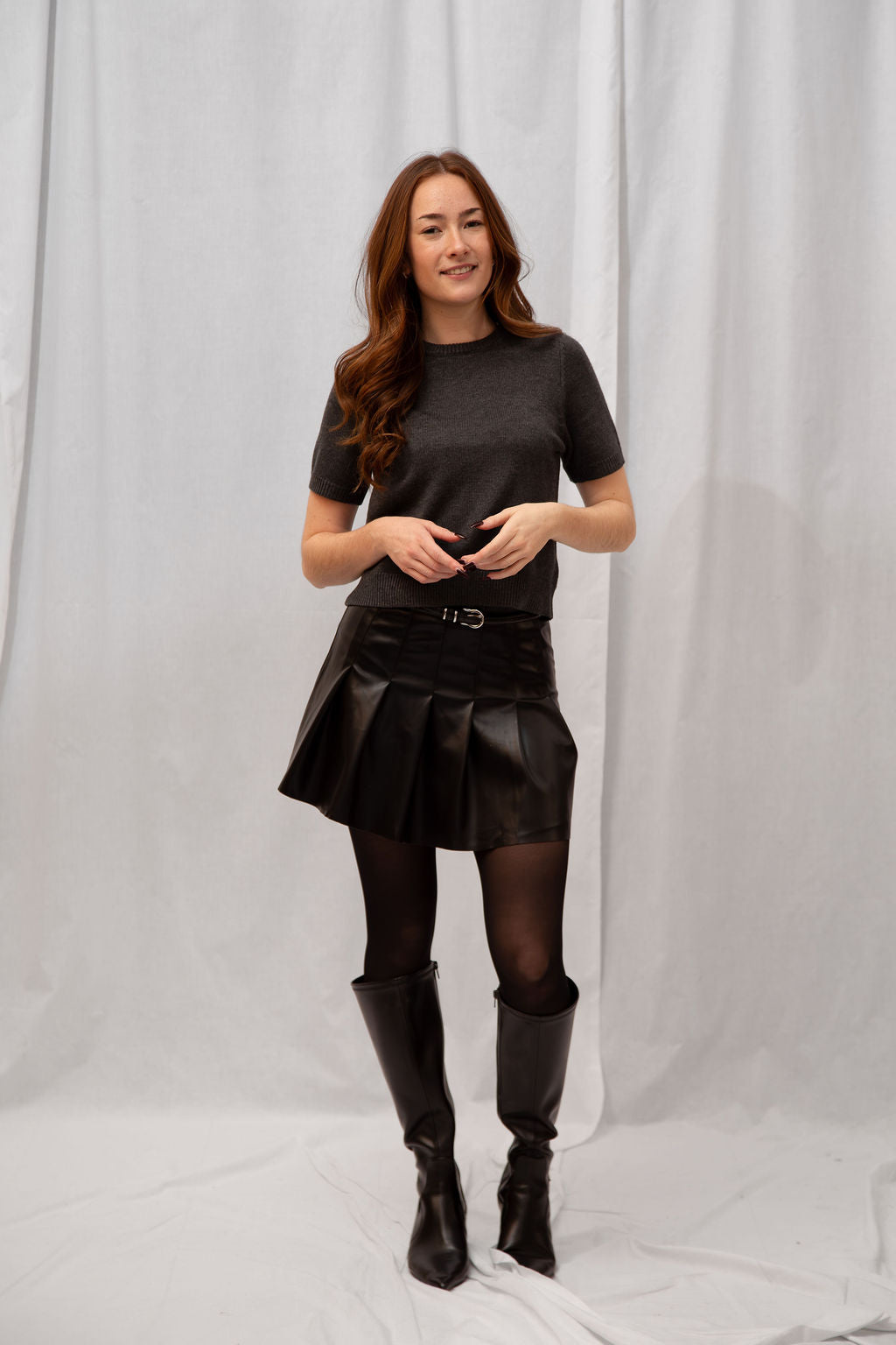 Abby Faux Leather Mini Skirt
