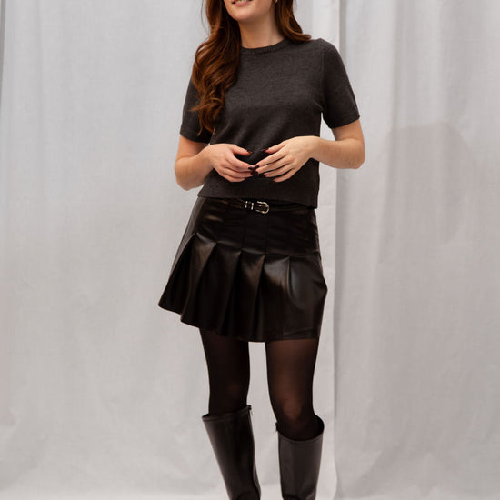 Abby Faux Leather Mini Skirt