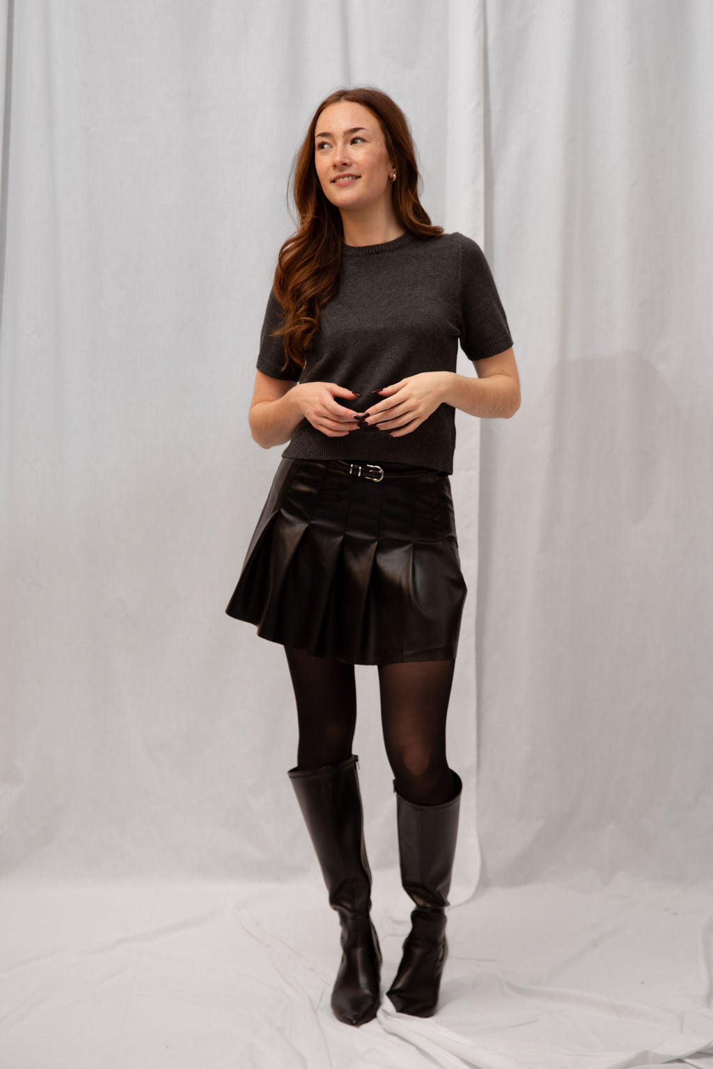 Abby Faux Leather Mini Skirt