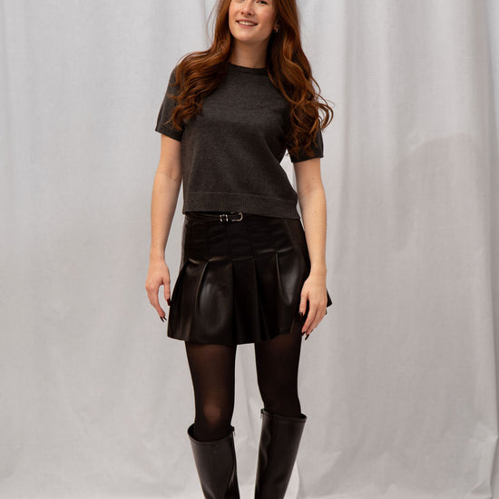 Abby Faux Leather Mini Skirt