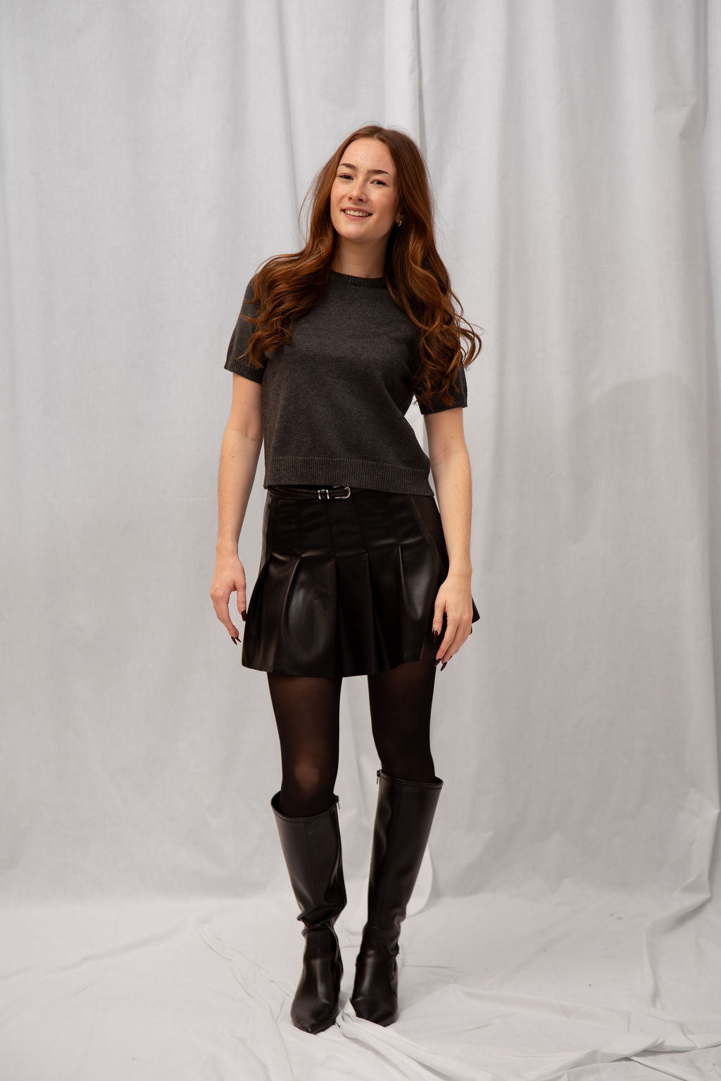 Abby Faux Leather Mini Skirt