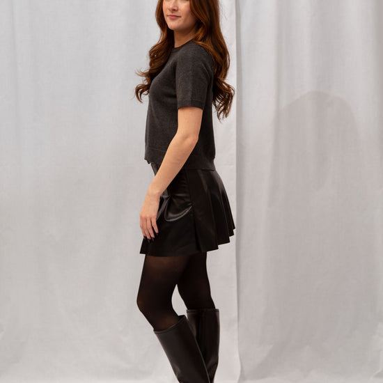 Abby Faux Leather Mini Skirt