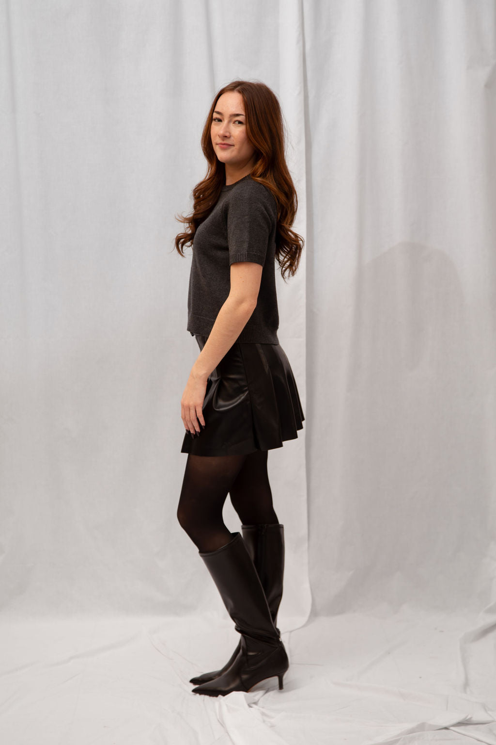 Abby Faux Leather Mini Skirt