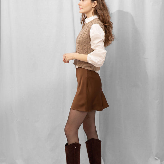 Ember Satin Mini Skirt