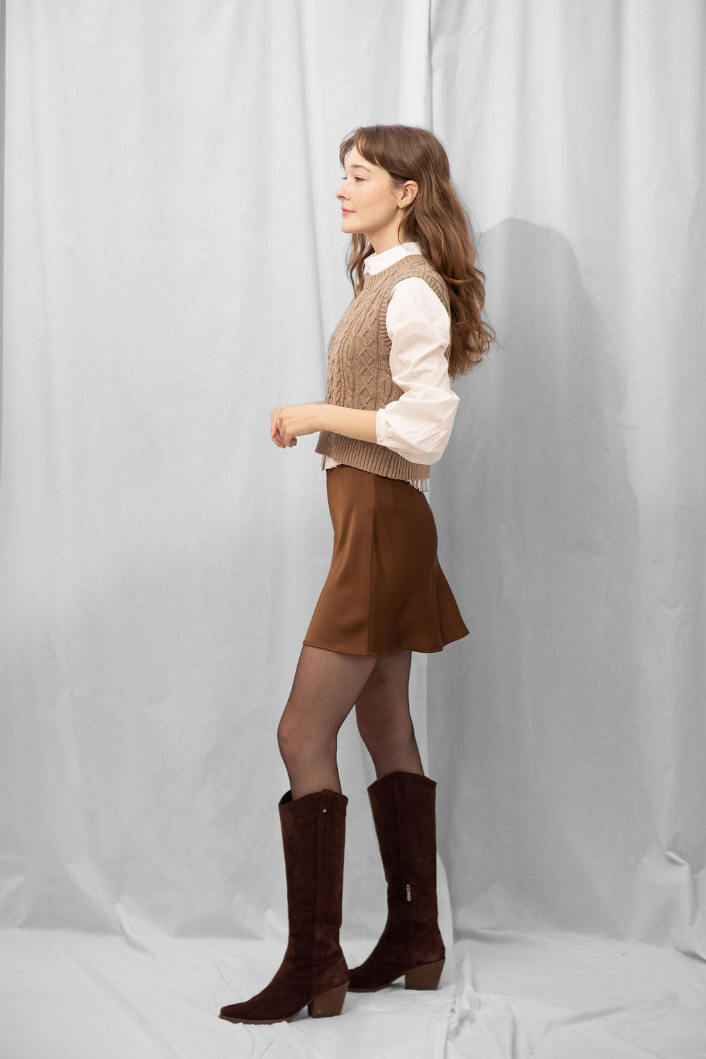 Ember Satin Mini Skirt