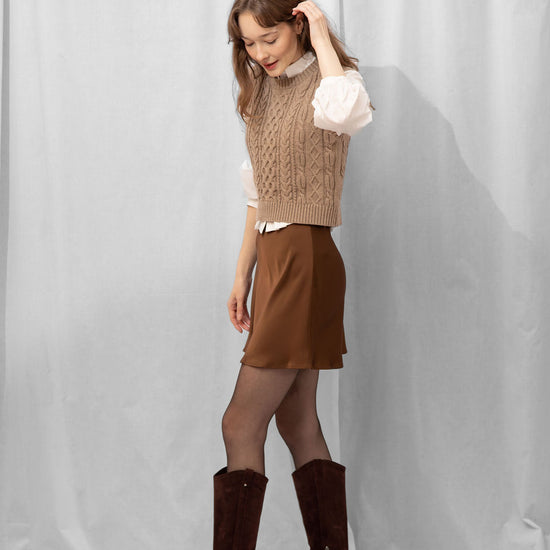 Ember Satin Mini Skirt