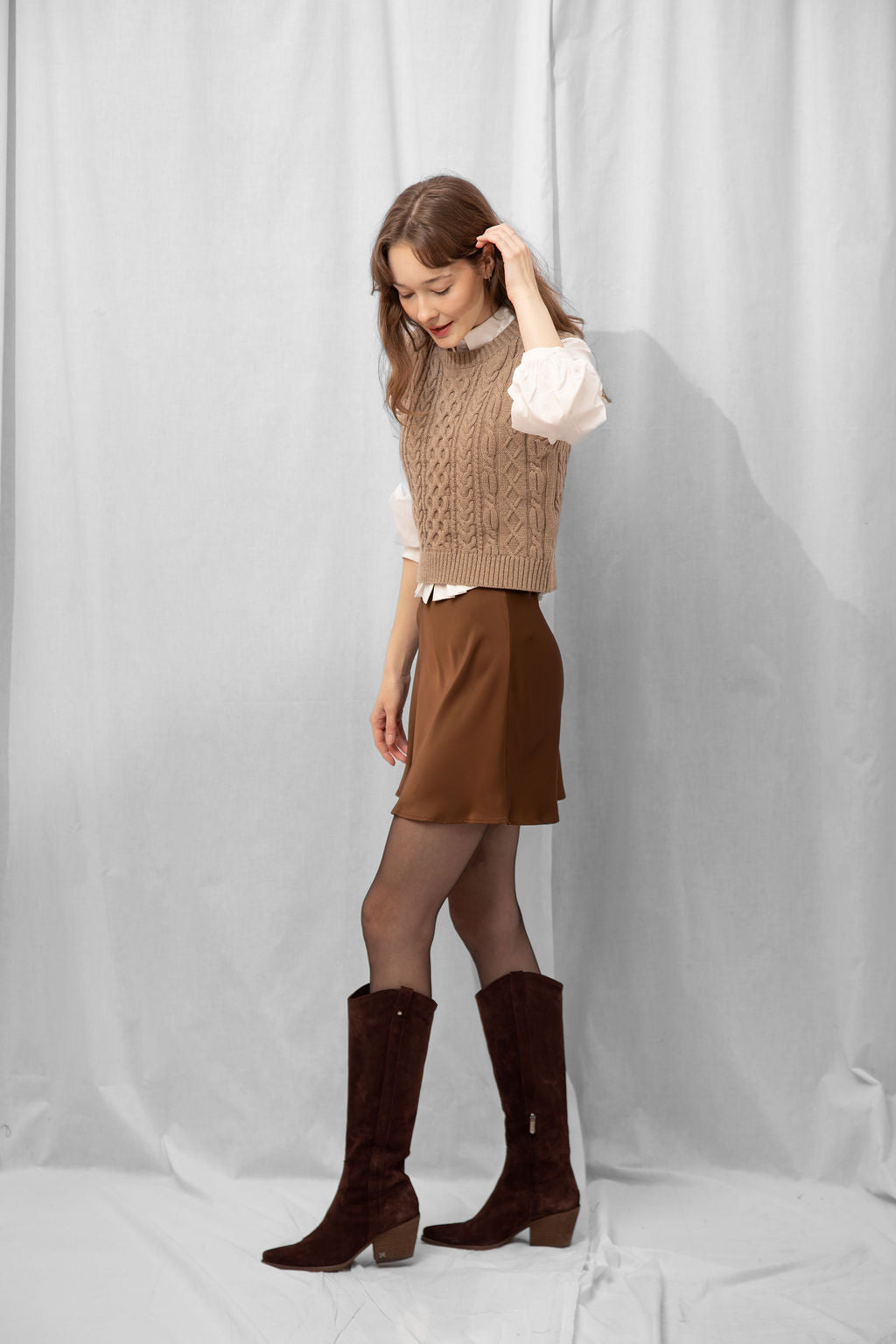 Ember Satin Mini Skirt