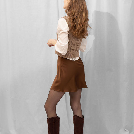 Ember Satin Mini Skirt