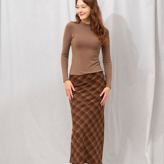 Rooney Plaid Midi Skirt