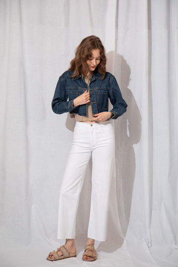 Reagan Cropped Denim Jacket
