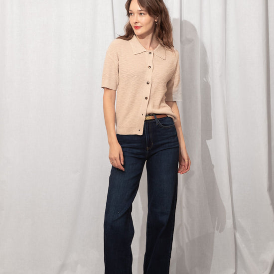 James Knit Button Up