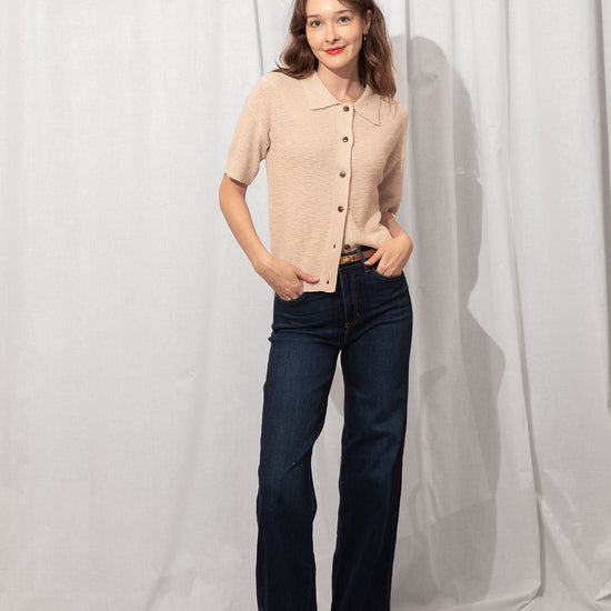 James Knit Button Up