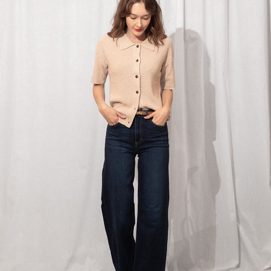 James Knit Button Up