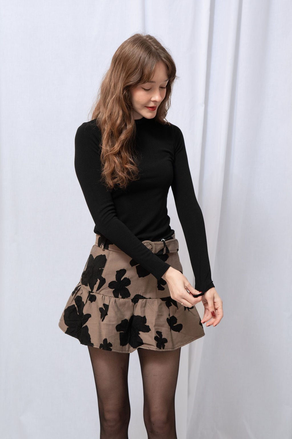Sophie Jacquard Mini Skirt