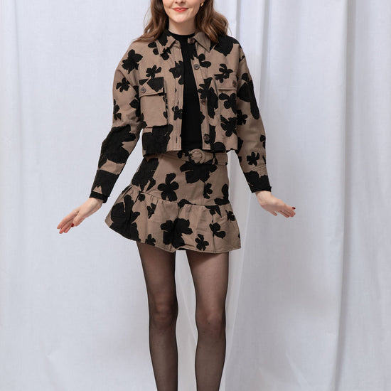 Sophie Jacquard Mini Skirt