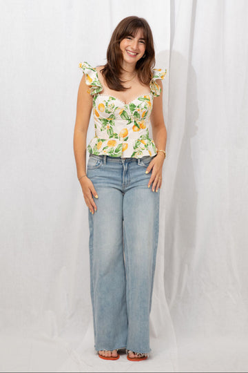 Mid Rise Relaxed Wide Leg