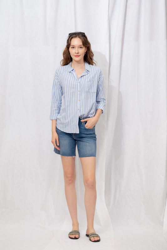 Mid Rise Bermuda Shorts
