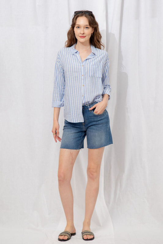 Mid Rise Bermuda Shorts